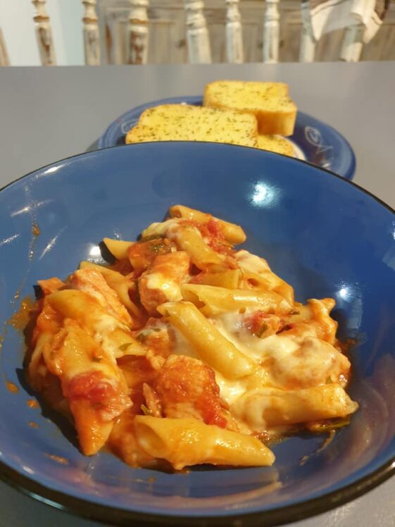 Bacon Chicken Penne Pasta Slow Cooker Tip