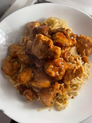 Sticky Chicken And Noodles Recipe