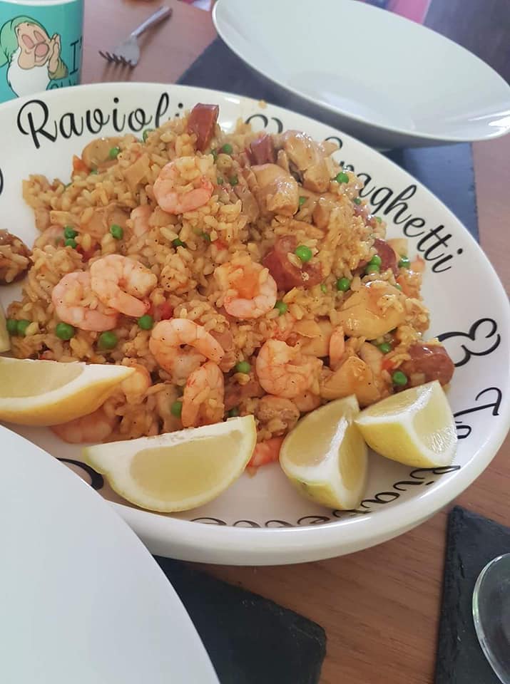 Slow Cooker Paella With Prawns