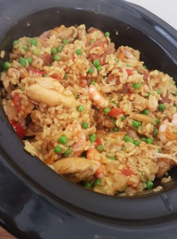 Slow Cooker Paella With Prawns