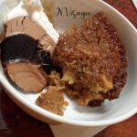 Sticky toffee apple pudding