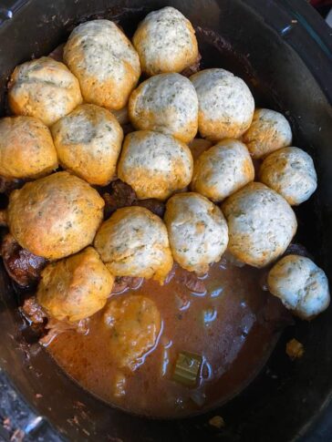 Stew with herb & parm dumplings
