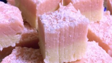 Coconut Ice Fudge