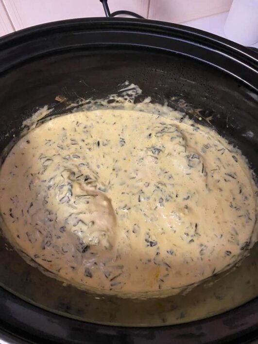 Creamy spinach chicken - Slow Cooker Tip