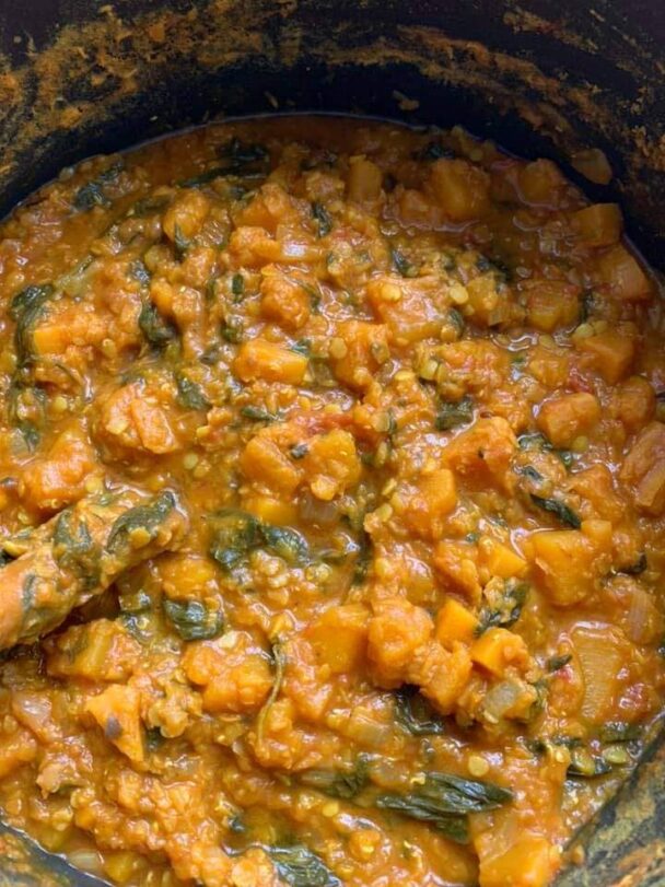 Butternut Squash Spinach And Lentil Curry Slow Cooker Tip