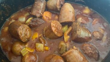 Slow Cooked Sausage Casserole