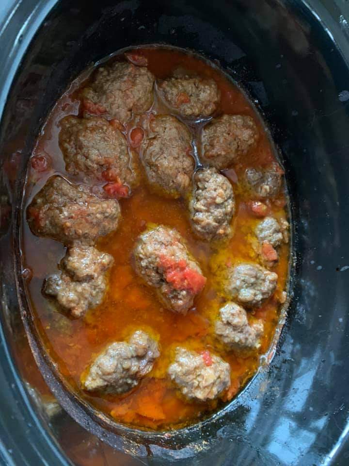 Slow cooker Greek Meatballs