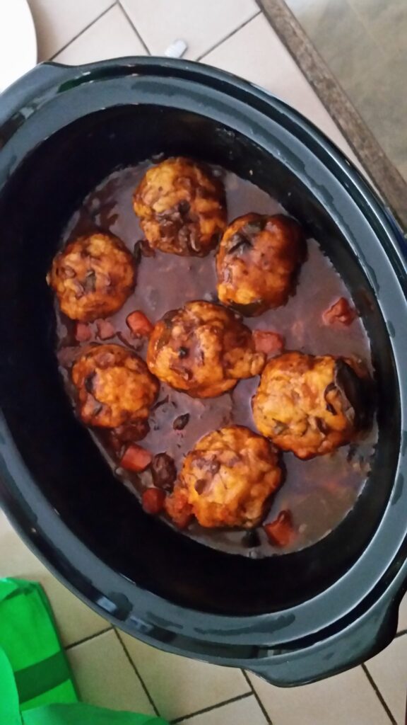 Beef and Red Wine Stew With Dumplings