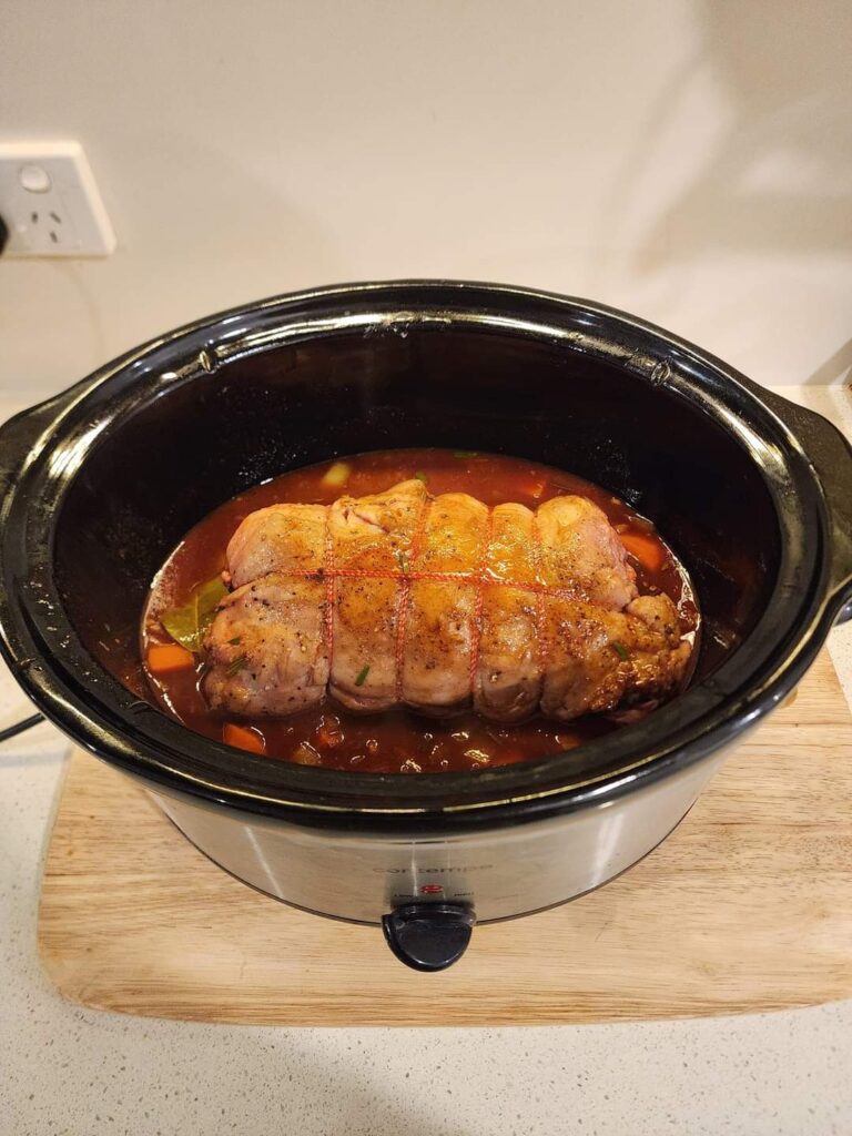 Slow Cooker Lamb Shoulder With Red Wine