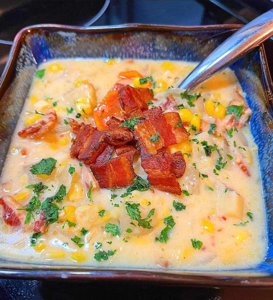 Crockpot Bacon Corn Chowder - Slow Cooker Tip