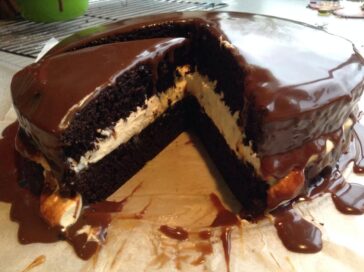 Chocolate caramel mud cake