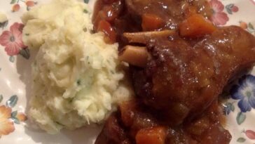 Slow Cooked French Onion Lamb Shanks