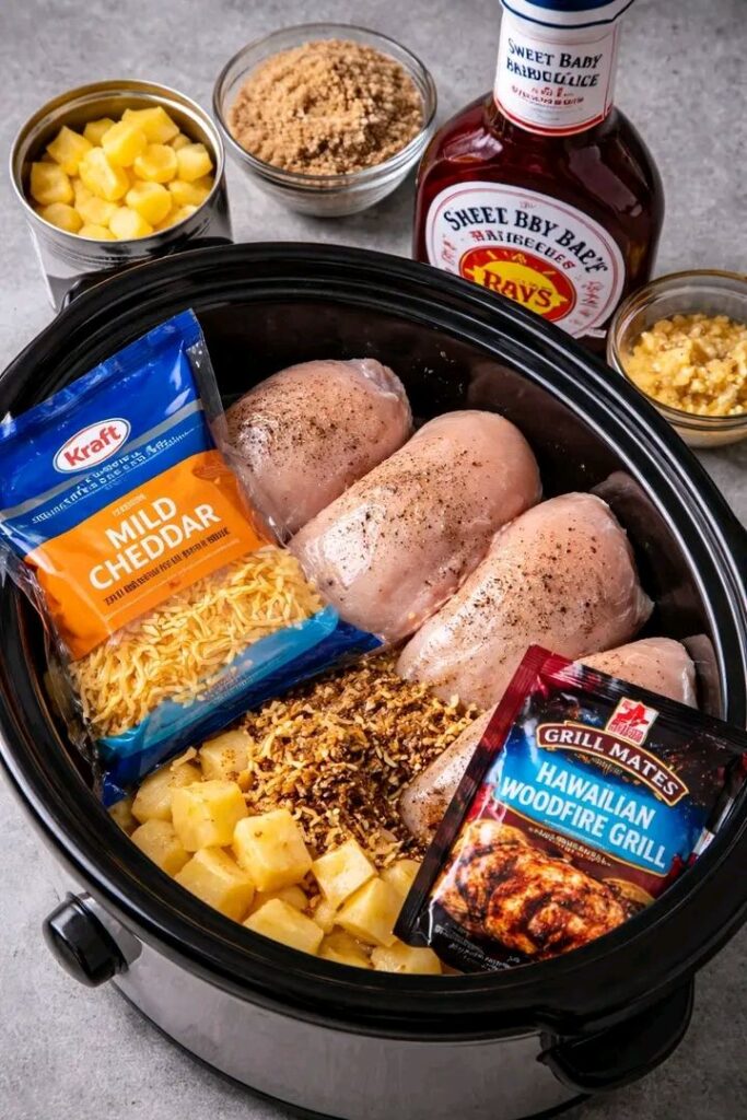 CROCK POT HAWAIIAN BBQ CHICKEN