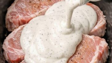 Crockpot Creamy Pork Chops (3 Ingredients)