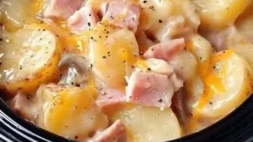 Slow Cooker Ham & Potato Casserole