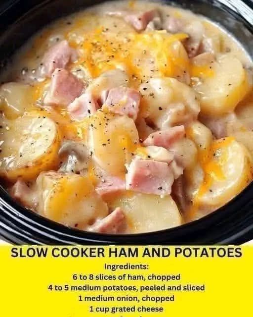 Slow Cooker Ham & Potato Casserole