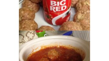 Slow Cooker Porcupine Meatballs