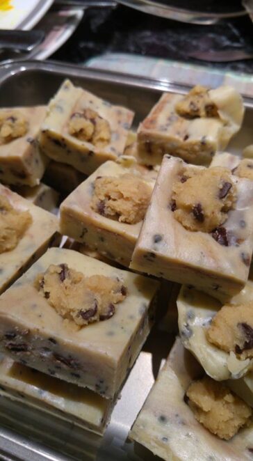 White Chocolate Cookie Dough Fudge