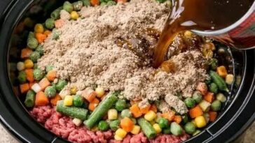 4-Ingredient Crockpot Hamburger & Vegetable Stew