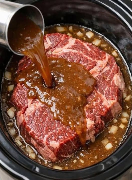 Brown Gravy Over Raw Chuck Roast