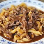 Crockpot Beef Tips & Noodles