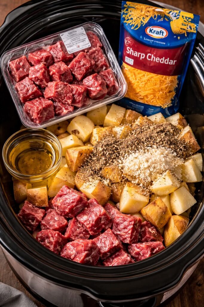 Loaded Steak and Potato Bake