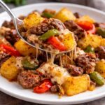 Philly Cheesesteak Potato Casserole