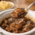 4-Ingredient Slow Cooker Beef Tips and Gravy (using Cubed Sirloin)