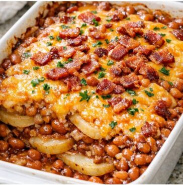 Amish Bean Potato Casserole 4-Ingredient