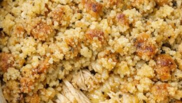 Amish Chicken and Stuffing Slow Cooker 4 Ingredients