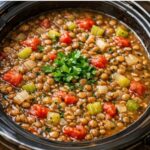 Amish Lentil Soup (5 Ingredients) In Slow Cooker