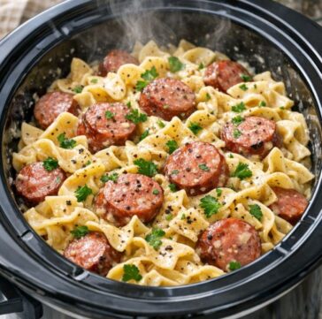 Amish Sausage and Noodle Bake