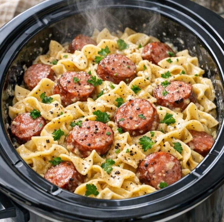 Amish Sausage and Noodle Bake