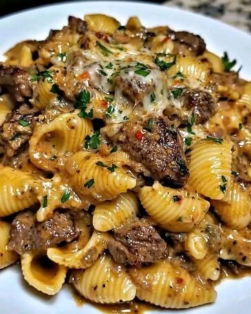 Andrea Mullen Rohrbaugh Creamy Cheesy Beef Pasta Shells