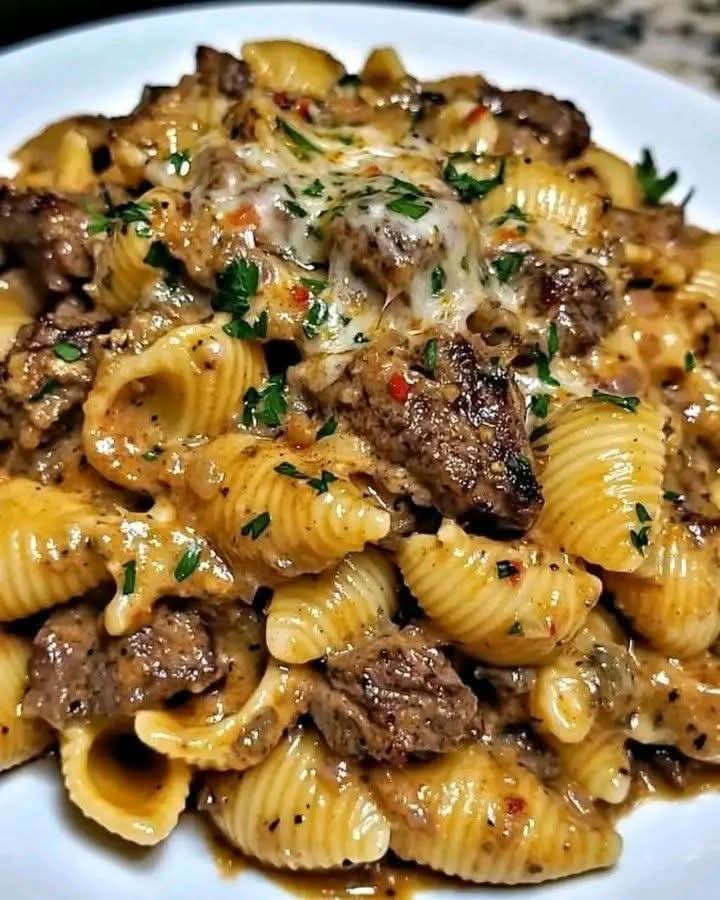 Andrea Mullen Rohrbaugh Creamy Cheesy Beef Pasta Shells