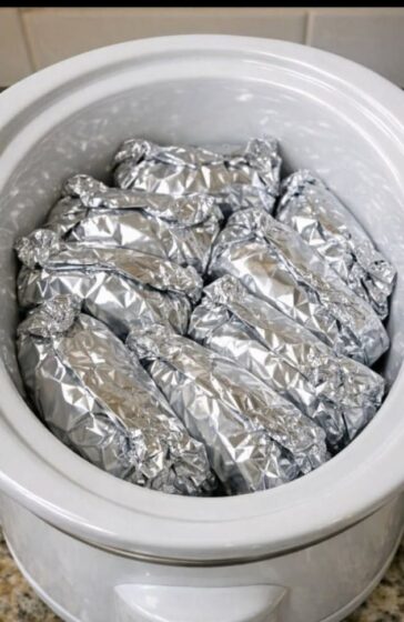 Apples Baked in Foil in the Slow Cooker