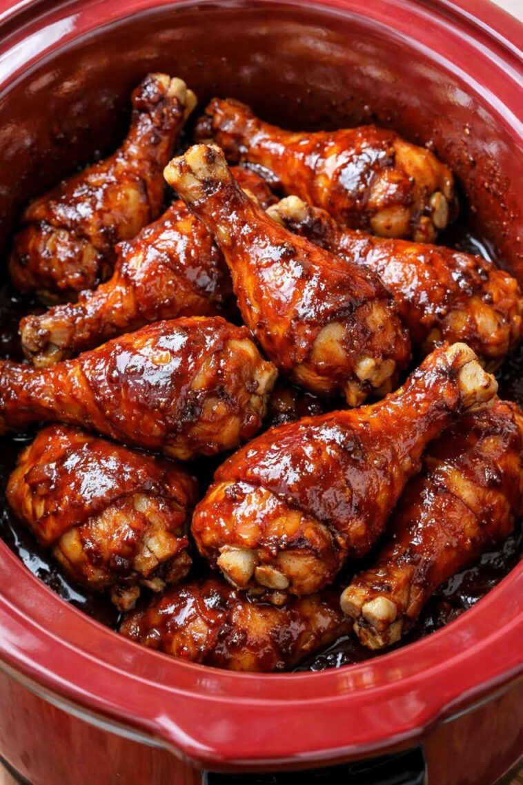 BBQ Chicken Drumsticks in a Slow Cooker With 3-Ingredient