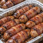 Bacon Wrapped Bangers in the Slow Cooker 4 Ingredients