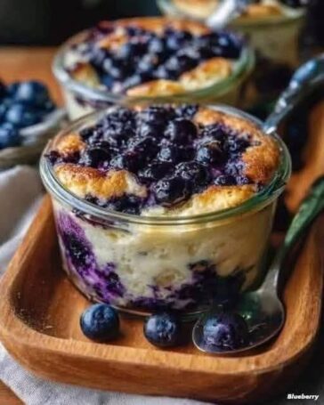 Baked Blueberry Breakfast Jars