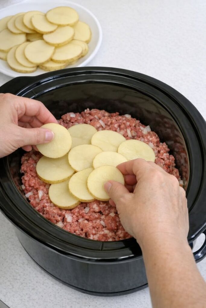 Beef and Potato Casserole Slow Cooker