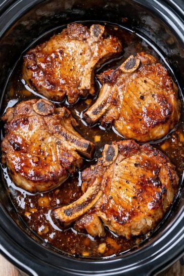 Brown Ale Pork Chops In Slow Cooker 3-Ing