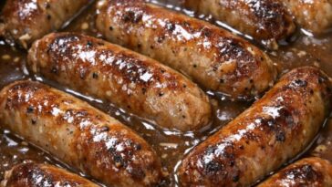 Brown Gravy Bangers Slow Cooker 4 Ing