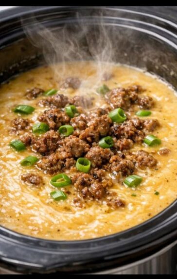 Cheeseburger Soup In Slow Cooker