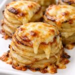 Cheesy Potato Stacks, Baked in the Oven