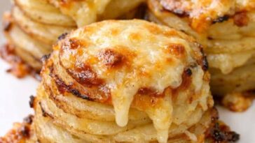 Cheesy Potato Stacks, Baked in the Oven