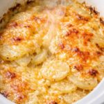 Cheesy Scalloped Potatoes In Slow Cooker 4-Ingredient