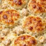 Chicken Alfredo Biscuit Casserole