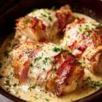 Chicken Cordon Bleu Bowtie Pasta In Slow Cooker