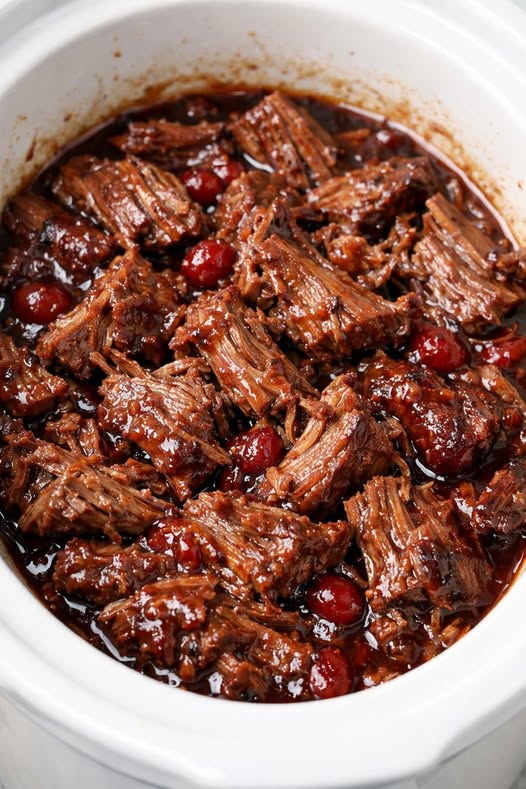 Cranberry Roast Beef Slow Cooker 3-Ing