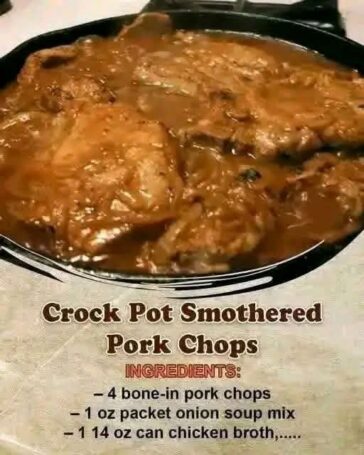 Crock Pot Smothered Pork Chops